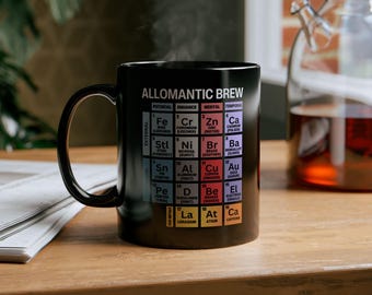 Taza de café con la tabla periódica de la alomancia, regalo para los fanáticos de Mistborn, taza de 11 oz, decoración de cocina de fantasía, taza novedosa, regalo de química