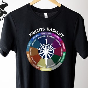 The Knights Radiant Tee Shirt, Fan-Made T-Shirt, Ten Orders of the Cosmere, The Way of Kings, Bookish Gift for Stormlight Archive Lovers