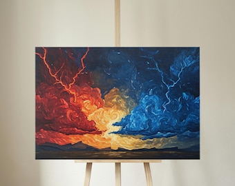 Clash of the Storms, Highstorm and Everstorm Colliding, Stormlight Wall Decor, Nature Wall Art, Rustic Wall Hanging, Fantasy Home Decor