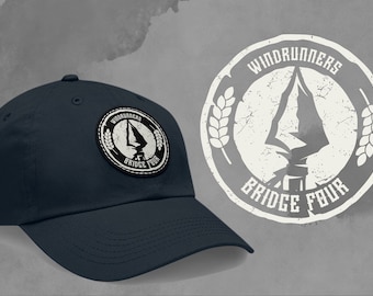 Stormlight Archive Hat - Bridge Four, Bridge 4, Leather Patch, Cosmere Apparel, Book lover hat gift, Kaladin, Baseball Cap Style
