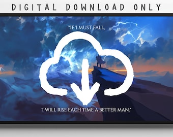 If I Must Fall...Motivational Cosmere Poster, Inspirational Wall Art, Horizontal Decor Print, Office Quote Sign, Fanart, Digital Download