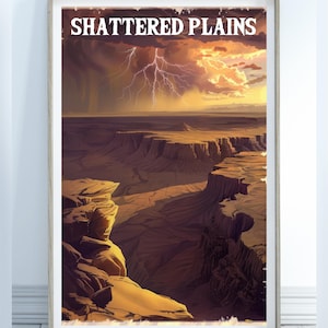 Shattered Plains-poster, Brandon Sanderson's Stormlight Archive / Cosmere, fysieke poster, verschillende maten
