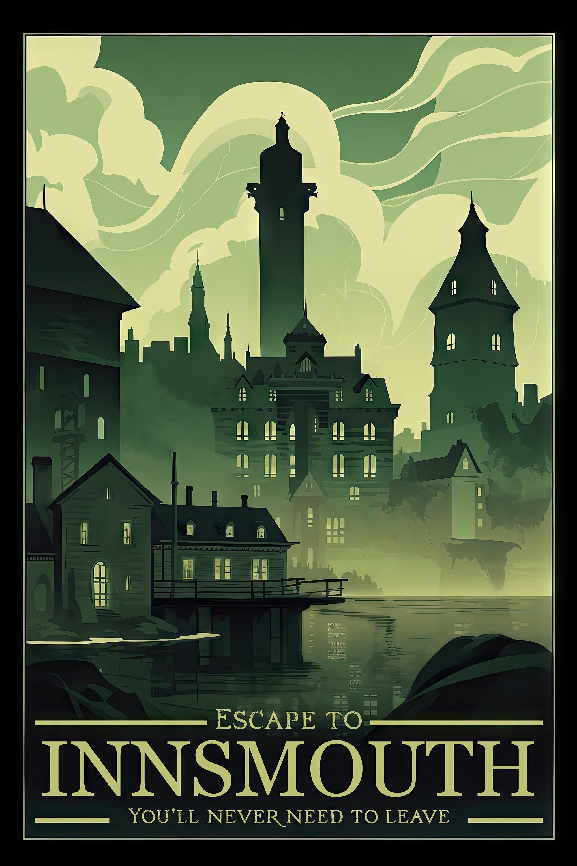 Innsmouther Innsmouth (call of Cthulhu) Travel Poster Digital Download, Physical ...