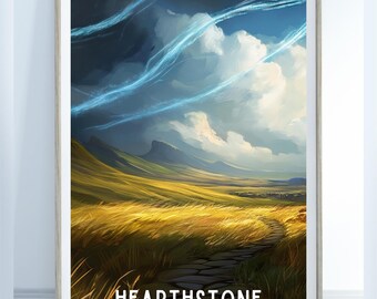 Hearthstone National Park Poster, Fantasy Wall Art Print, Magic Home Decor, Nature Landscape, Gift for Outdoorsy Person, Cosmere Scenery