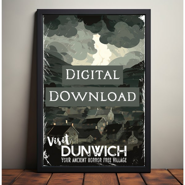 Dunwich (Call of Cthulhu) Travel Poster, Physical Poster, HP Lovecraft, Lovecraftian Horror, Cthulhu Mythos, Cthullu Poster