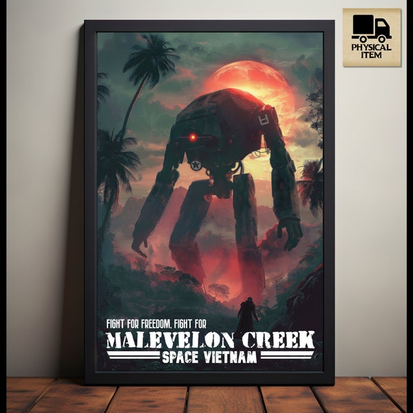 Malevelon Creek Travel Poster, Helldivers 2 Fan Art, Journey into the Heart of the Severin Sector, Gaming Gift, Physical Poster