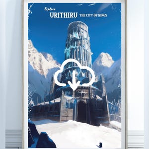 Urithiru Reiseplakat, Die Stadt der Könige, Fantasy Konzeptkunst, Buchliebhaber Geschenk, Der Weg der Könige, Stormlight Archiv, SLA, digitaler Download