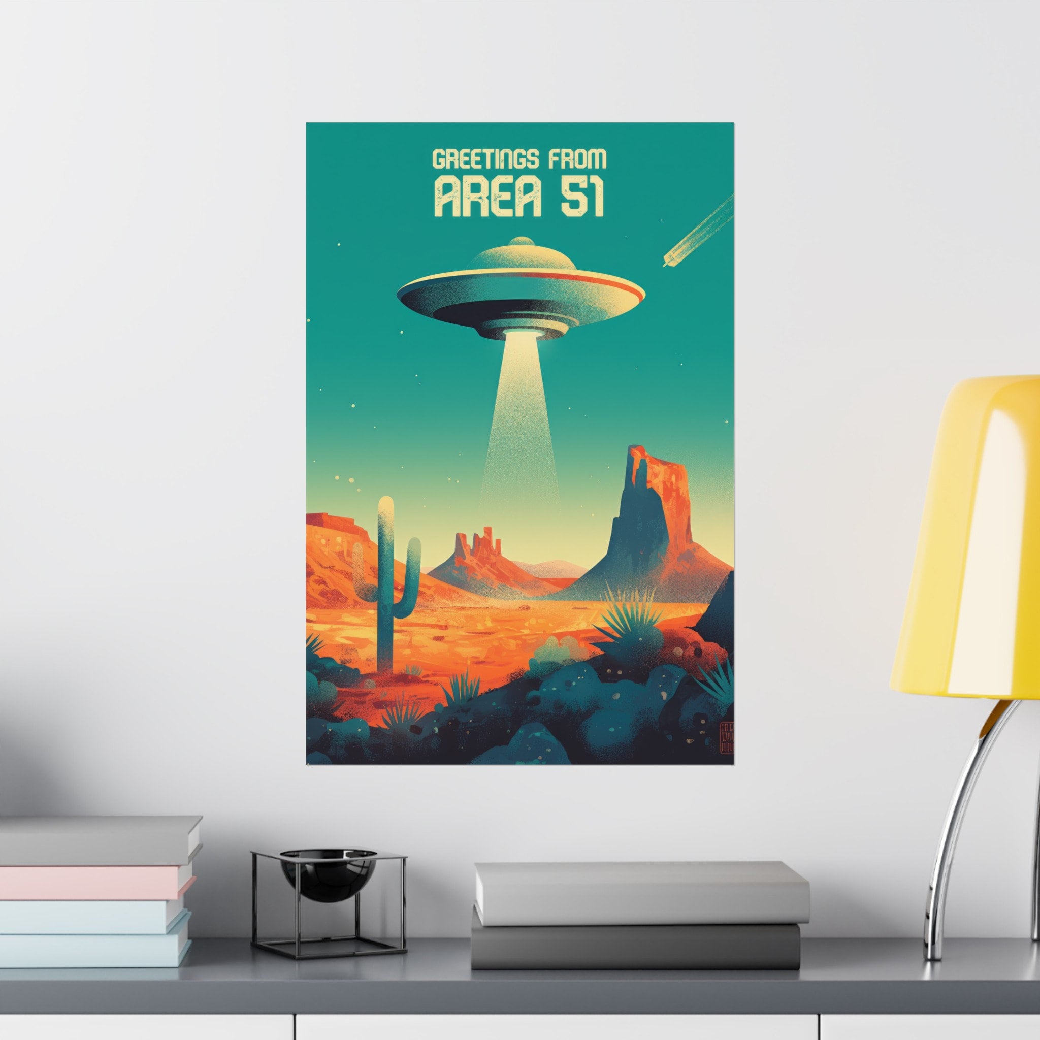 Greetings From - Area 51 Travel Poster, Science Fiction Art Gift