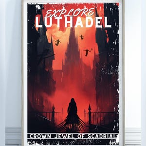 Luthadel Travel Poster, Scadrial, Brandon Sanderson&#39;s Mistborn book series, Cosmere, physical poster, various sizes
