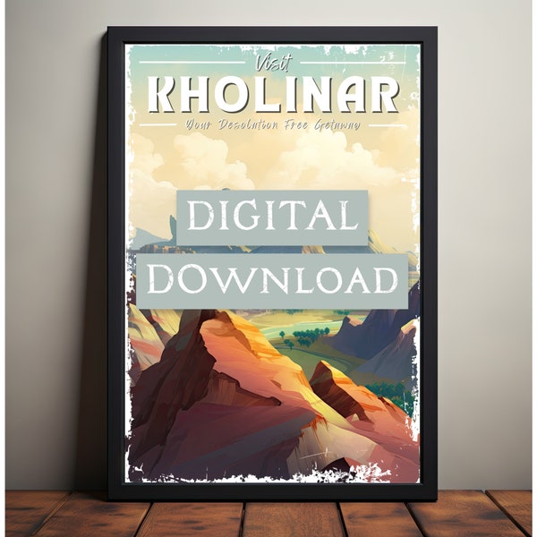 Kholinar Travel Poster, Brandon Sanderson's Stormlight Archive / Cosmere, Digital poster