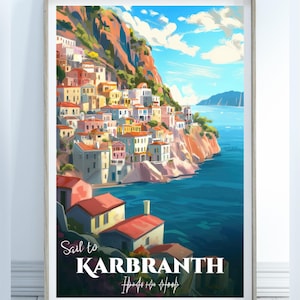 Sail to Karbranth Travel Poster, City of Bells, Fantasy Fanart, Roshar, Brandon Sanderson's Stormlight Archive / Cosmere, physisches Poster
