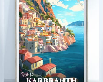 Sail to Karbranth Travel Poster, City of Bells, Fantasy Fanart, Roshar, Brandon Sanderson's Stormlight Archive / Cosmere, physical poster