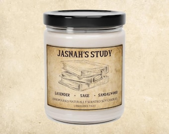 Jasnah's Study, Stormlight Archives Inspired Candle, Brandon Sanderson, Bookshelf Decor, Nontoxic Soy Wax Candle Gift, Scents of Roshar