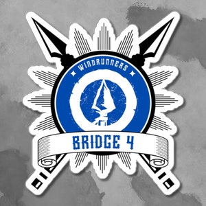 Bridge Four Stormlight Archive Sticker - Honor&#39;s Elite Warriors, Windrunners, Indoor Sticker, Cosmere Gift, Not Waterproof
