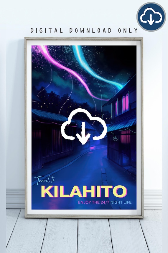 Kilahito Travel Poster, Yumi and the Nightmare Painter Print, Neon