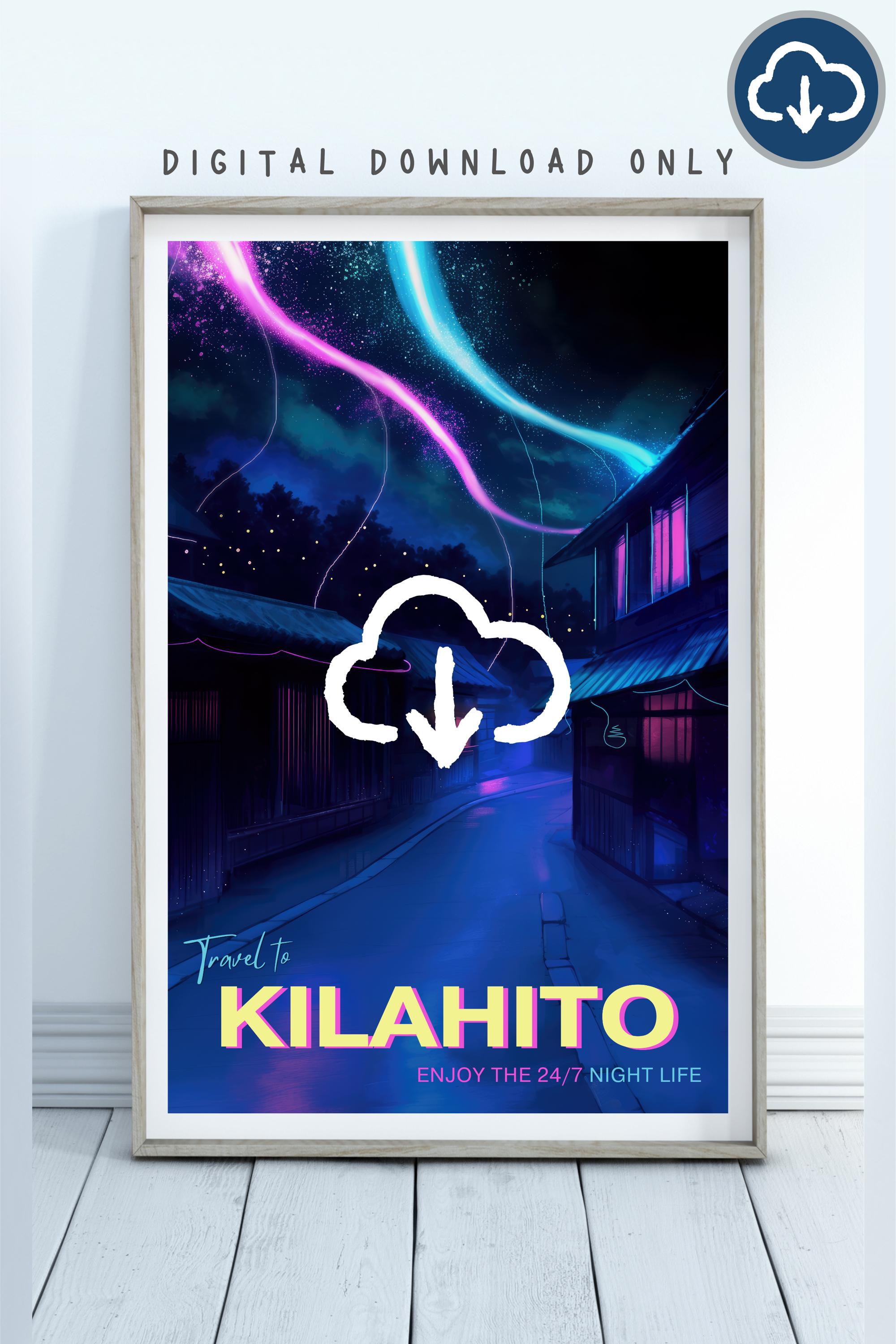 Kilahito Travel Poster, Yumi and the Nightmare Painter Print, Neon