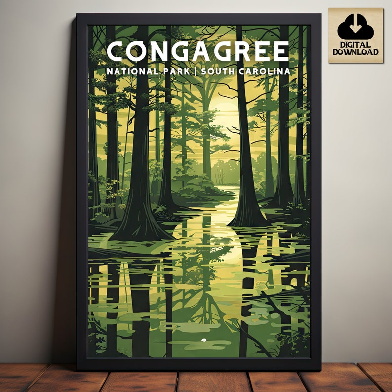 Congagree National Park, South Carolina National Park Posters, Camping ...