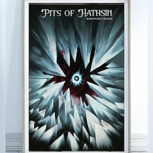 Pits of Hathsin, The Central Dominance, Mistborn Art Print, Bookish Matte Wall Decor, Gift for Bookworm, Physical Vertical Poster