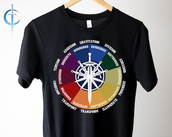 The Knights Radiant Tee Shirt, Fan-Made T-Shirt, Ten Orders of the Cosmere, The Way of Kings, Bookish Gift for Stormlight Archive Lovers