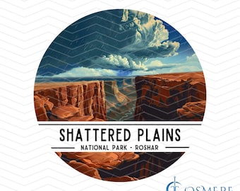 Shattered Plains National Park SVG, Themed Outdoor Park Decal Download, Fantasy Png, Bookish Svg,  Inspired by Brandon Sanderson