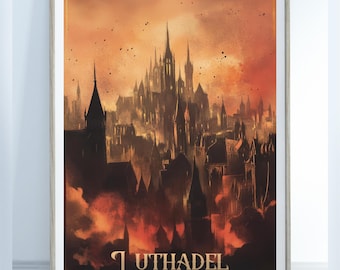Luthadel Victorian City Landscape Wall Art Print, The Final Empire Decor, Matte Poster, Poster Print, Physical Vertical Poster