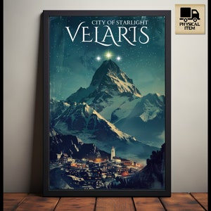 Velaris City of Starlight Poster, Fan Art, ACOTAR series by Sarah J. Maas, Physical Poster, Various Sizes