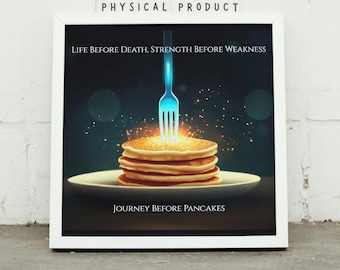 Journey Before Pancakes Wall Art, Horizontal Decor Print, Office Quote Sign, Dorm Room Artwork, Cosmere Literary Gift