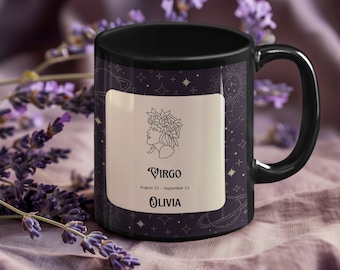 Personalized Zodiac Sign Mug: Custom Astrology Gift (11oz)