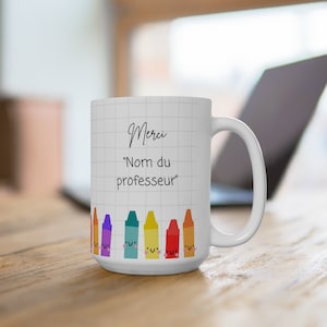 Cadeau d’appréciation de l’enseignant Tasse personnalisé Merci Professeur Cadeau de fin d’année Cadeau d&#39;étudiant Cadeau de graduation