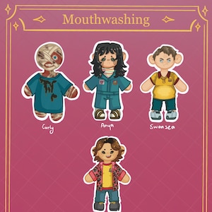 Mouthwashing - Chibi holographic waterproof vinyl stickers