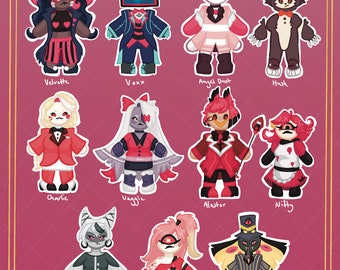 Glitter epoxy Keychain Pre-order  | Madoka Magica, Nier, Resident Evil, Hazbin Hotel, Ai:The somnium Files