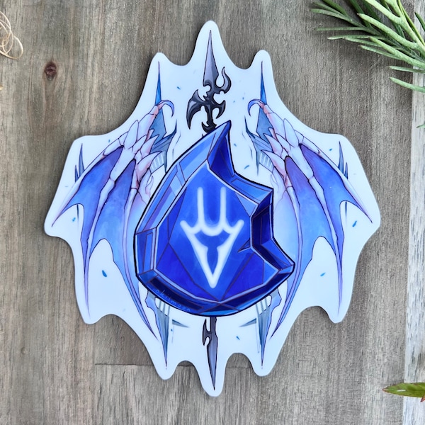 FFXIV dragoon waterproof vinyl sticker | Final Fantasy 14 DRG job stone soulstone