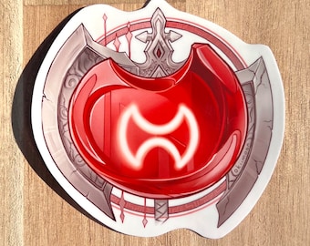 Pegatina de vinilo impermeable de guerrero de FFXIV / Piedra de alma de trabajo de Final Fantasy 14 WAR