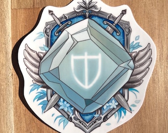 Pegatina de vinilo impermeable de paladín de FFXIV / Piedra de alma de trabajo PLD de Final Fantasy 14