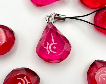 FFXIV mini Red Mage job stone - Handmade soul crystal charm