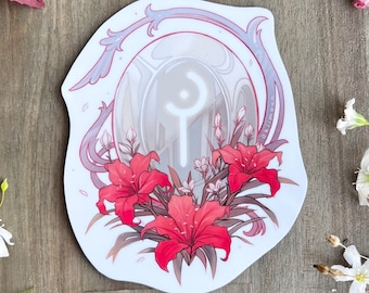 Pegatina de vinilo impermeable de mago blanco de FFXIV / Piedra de alma de trabajo WHM de Final Fantasy 14