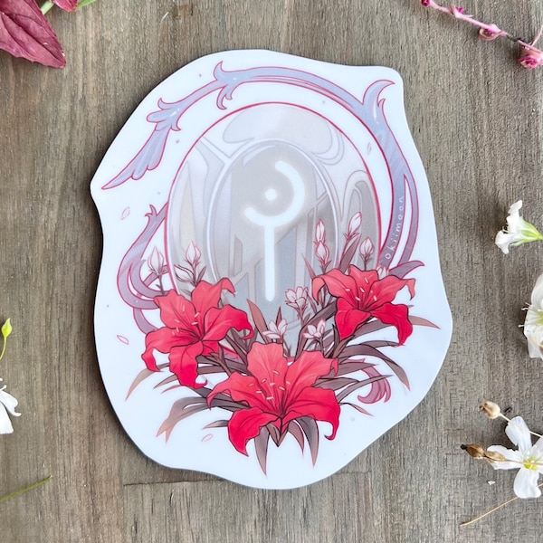 FFXIV white mage waterproof vinyl sticker | Final Fantasy 14 WHM job stone soulstone