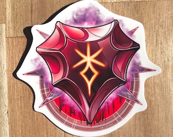 Pegatina de vinilo impermeable del Caballero Oscuro de FFXIV / Piedra de alma de la piedra de trabajo de Final Fantasy 14 DRK
