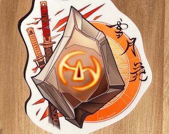 FFXIV samurai waterproof vinyl sticker | Final Fantasy 14 SAM job stone soulstone