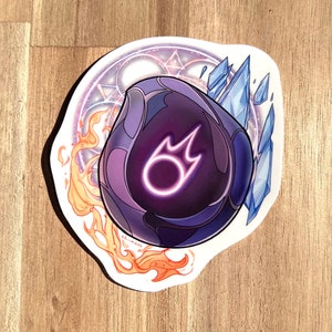 FFXIV black mage waterproof vinyl sticker | Final Fantasy 14 BLM job stone soulstone