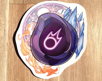 FFXIV black mage waterproof vinyl sticker | Final Fantasy 14 BLM job stone soulstone