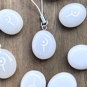 FFXIV mini White Mage job stone - Handmade soul crystal charm