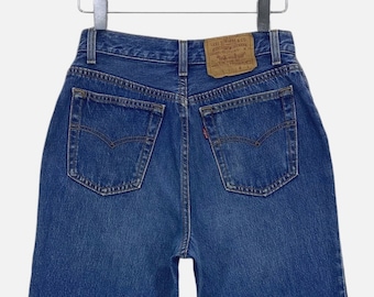 Vintage 90s Levi's 501 Jeans | Button Fly High Rise | Rigid Denim | Shrink-to-Fit (W27 L30)