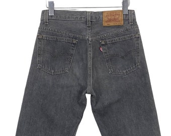 Levi's 501 Jeans Größe 29 Vintage 90er Jahre 501-0658 Levis Jeans Charcoal Schwarz High Waisted Denim Mom Jeans Made in USA W29 L30