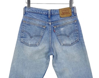 Levi's 515 Jeans Größe Taille 28 Vintage 90er Jahre Levis 00515-7417 Verjüngtes Bein Dark Wash Hoch taillierte Denim Jeans Mom Jeans W28 L30