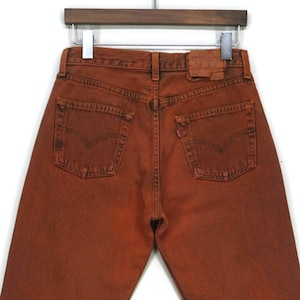 Levi&#39;s 501 Jeans Size Waist 29 90&#39;s Vintage Levis 501 Tapered Orange Distressed Retro Denim W29 L31