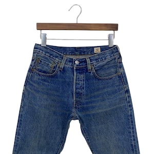Levi&#39;s 501 Sample Jeans Size Waist 29 Levis x White Oak Cone Denim Medium Wash Selvedge Jeans W29 L30.5