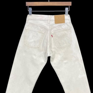Vintage Levi&#39;s 501 Jeans: 90s White Wash Denim, USA Made, W26 L29