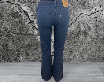 Vintage Levis 517 Bootcut Flare Jeans - Super Black 1990s Denim