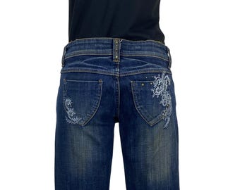 Lolita Jeans Size 25 Fits W29xl31 Japanese Low Rise Bootcut Denim